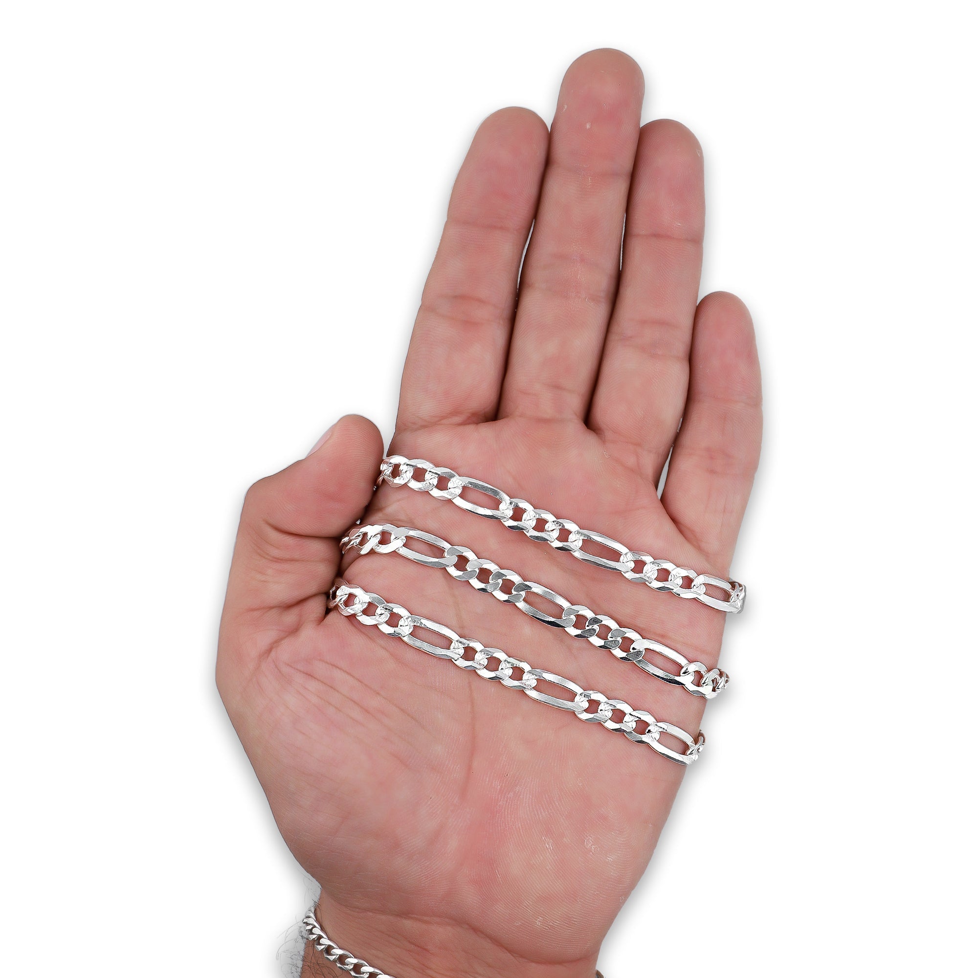 LPCU070-55 Cadena Cubana Americana 3*1 6 mm x 55 cm en Plata .925 MLM5107488384