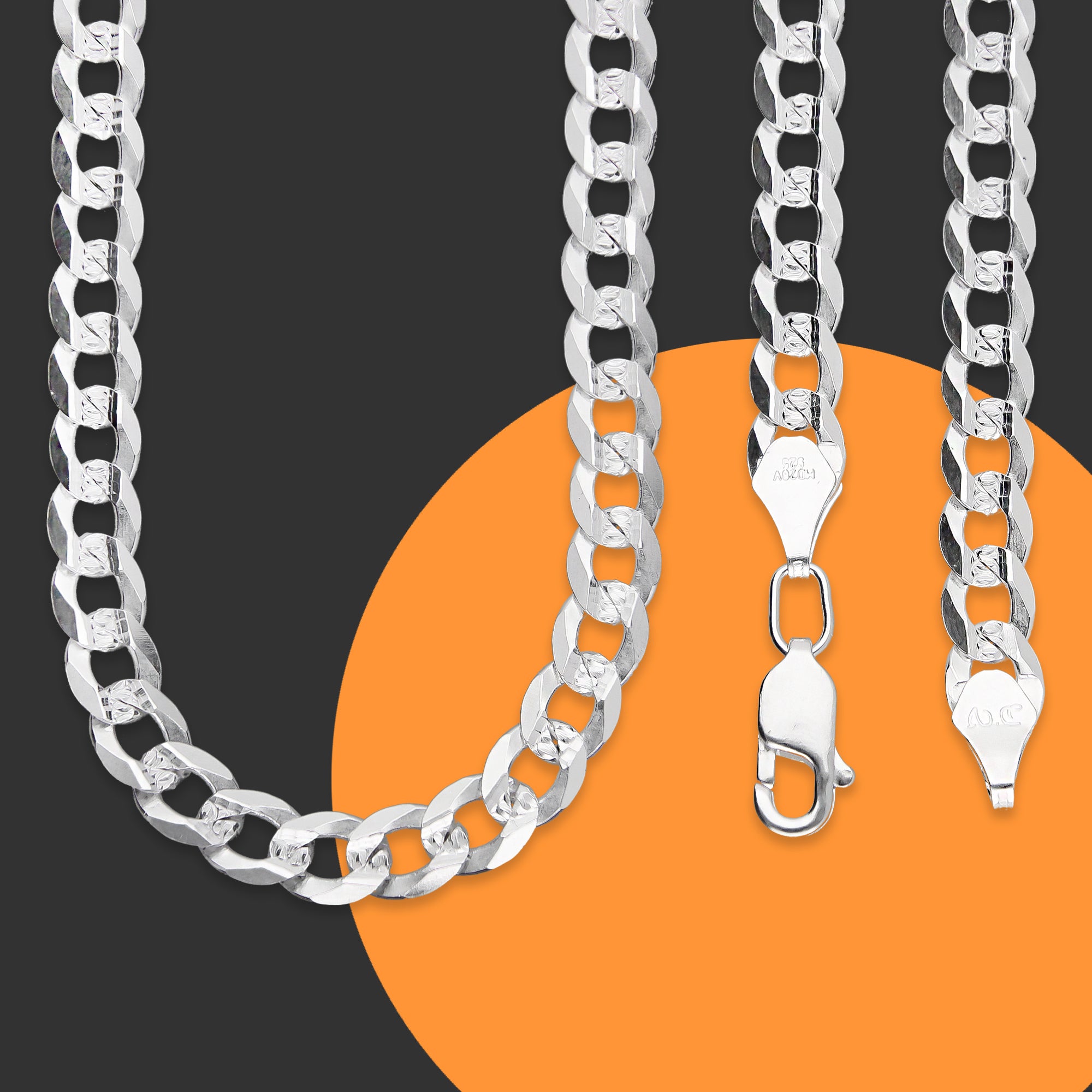 LPCU072-60 Cadena Cubana Americana 6 mm x 60 cm en Plata .925 MLM5107524612