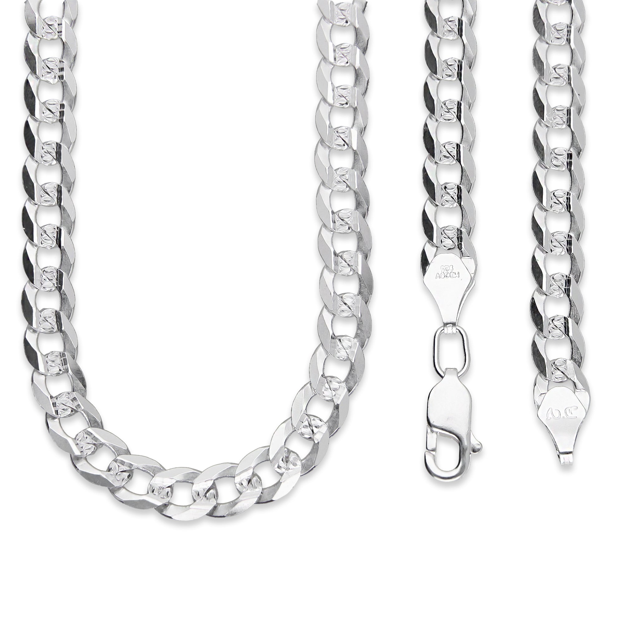 LPCU072-70 Cadena Cubana Americana 6 mm x 70 cm en Plata .925 MLM2834158135