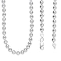 LPCU074-55 Cadena Bolitas Lisas 4 mm x 55 cm en Plata .925 MLM5107468526