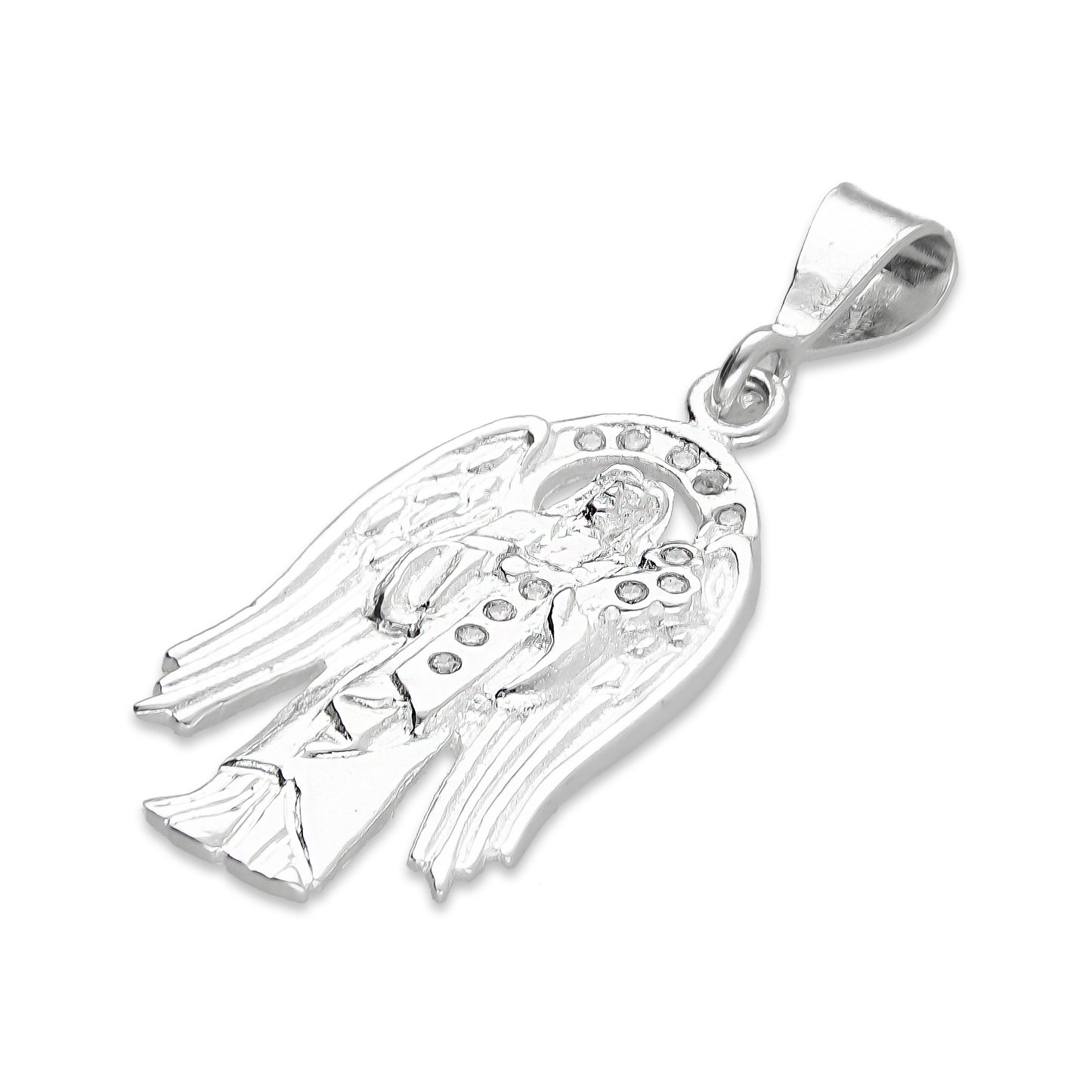 LPDJ002 Dije Arcángel En Plata .925 Con Zirconia Taxco Gro MLM814855503