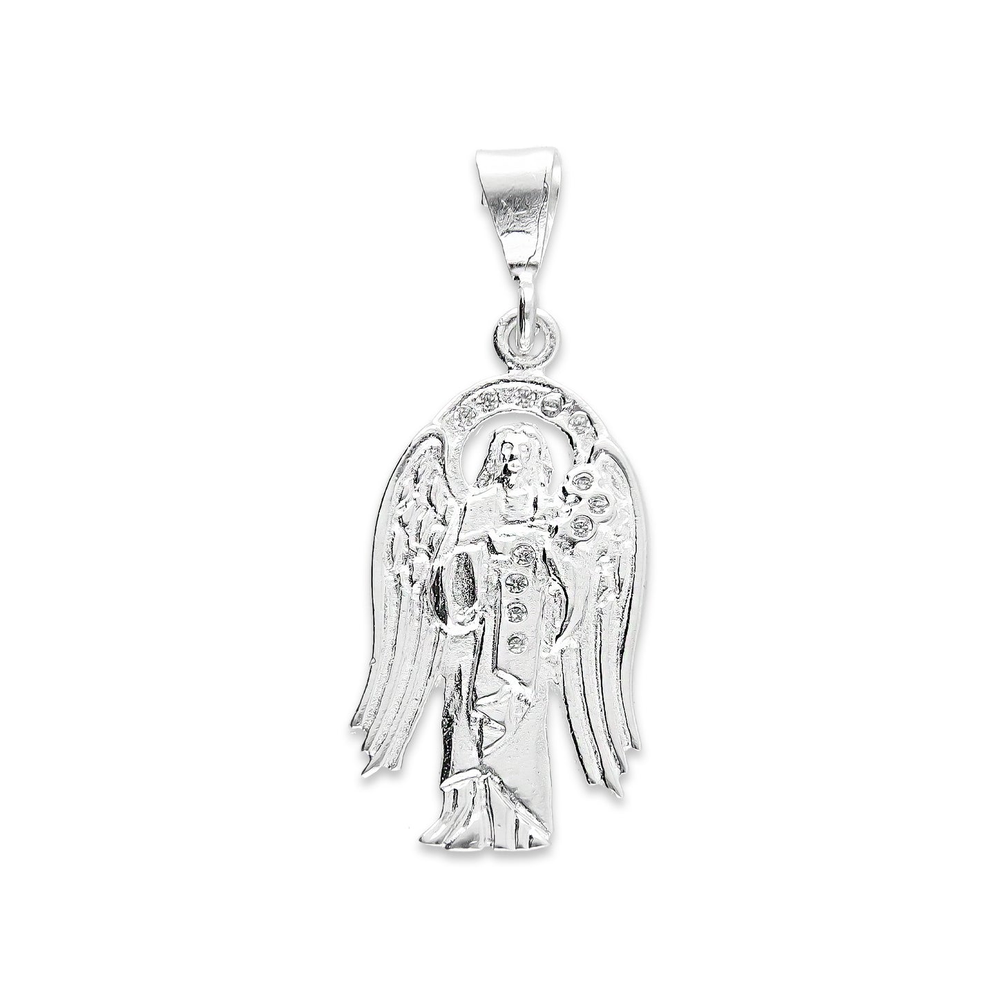 LPDJ002 Dije Arcángel En Plata .925 Con Zirconia Taxco Gro MLM814855503