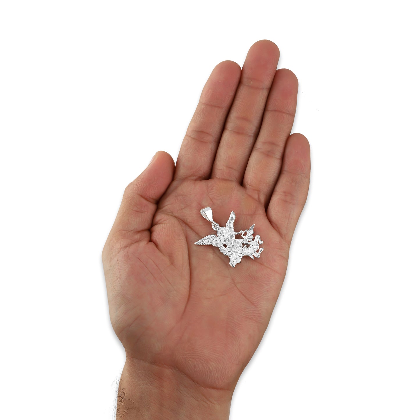 LPDJ016 Dije De Plata Mod Arcangel San Miguel Plata 925 Taxco Gro. MLM703439977
