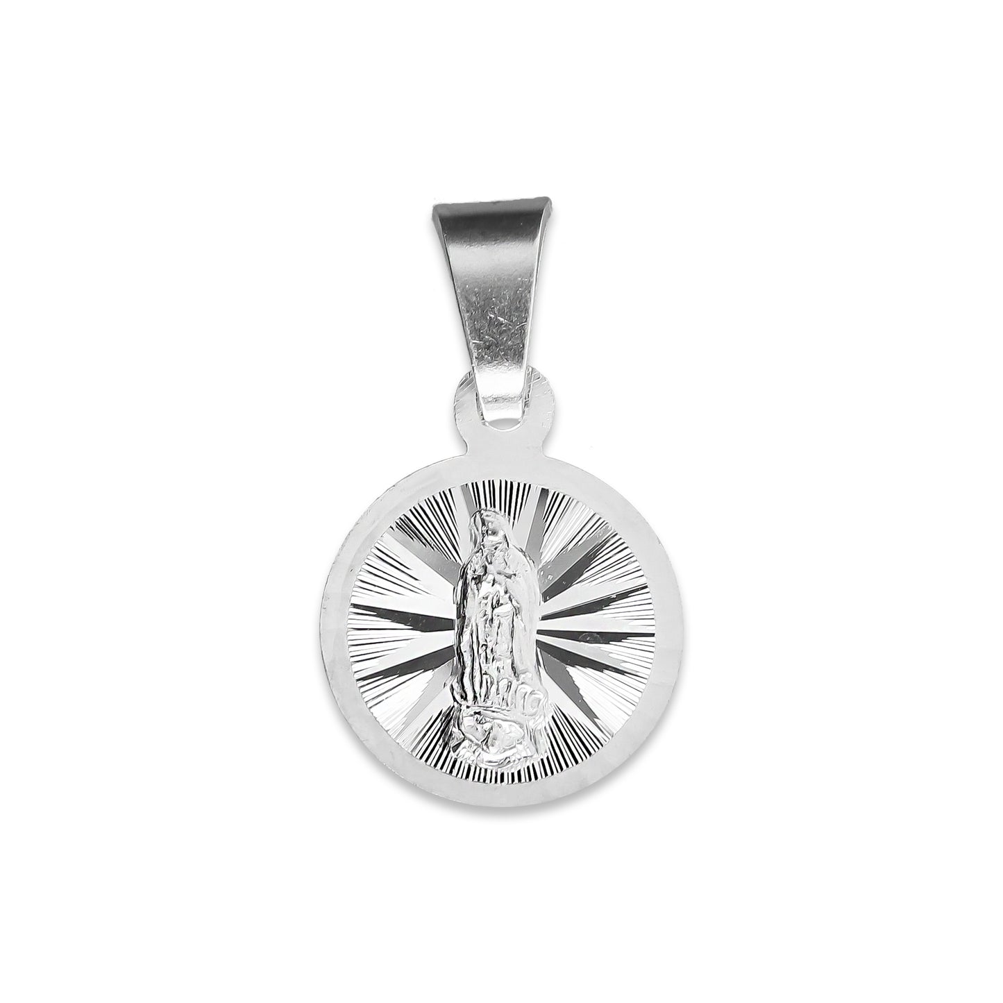 LPDJ019 Dije Medalla Mod Virgen Diam Radial Ch Plata .925 Taxco Gro MLM893365799