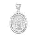LPDJ048 Medalla Virgen Bisel DeLG Gde En Plata .925 Con Zirconia 814875458