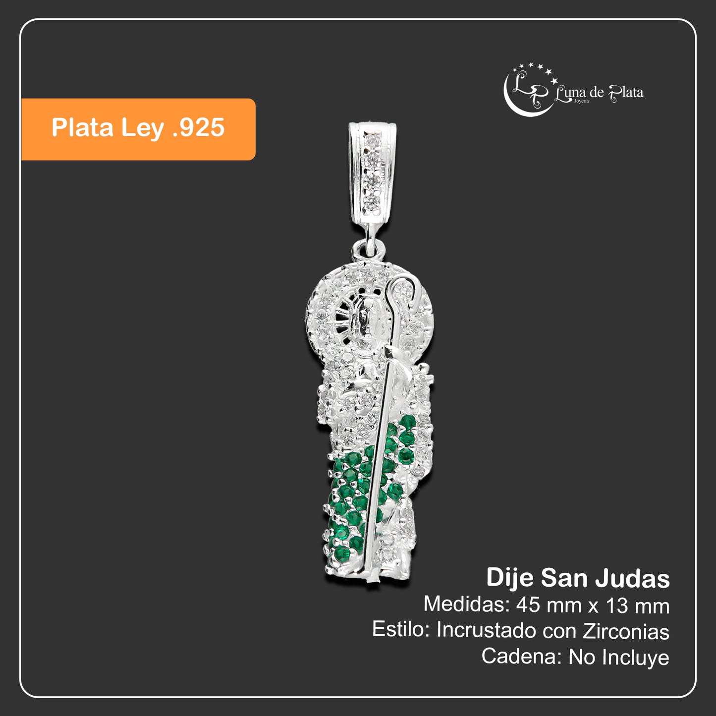 LPDJ052 Dije San Judas Bco Plata Ley .925 Taxco Gro 1345655931