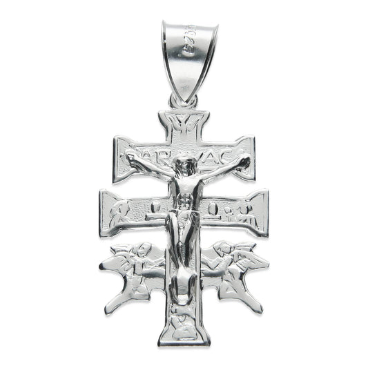 LPDJ058 Dije Cruz De Caravaca Slim En Plata .925 Taxco Gro 844769745