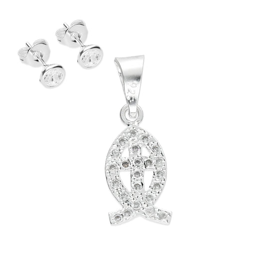 LPDJ072 Dije Pez Vertical Con Piedra + Regalo Plata .925 Taxco Gro 1364411675