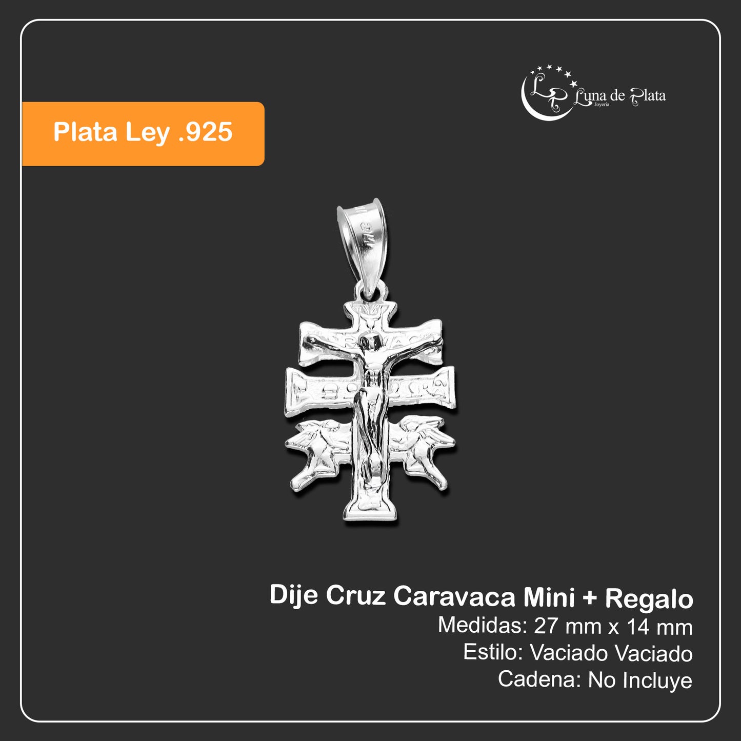 LPDJ073 Dije Cruz Caravaca Mini + Regalo Plata .925 Taxco Gro 1364411832