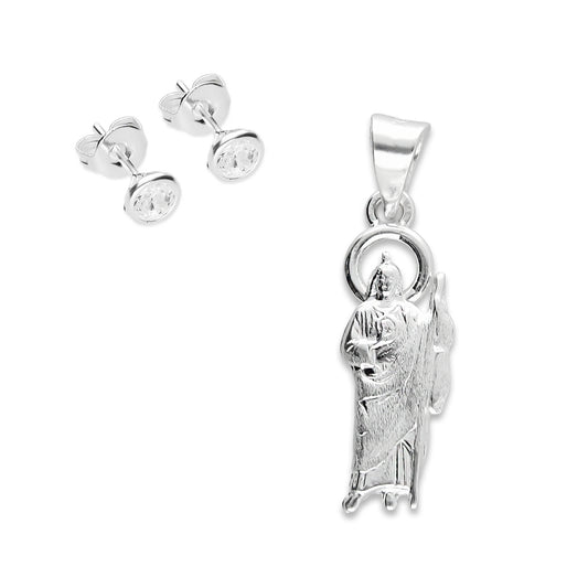 LPDJ074 Dije San Judas Troquelado Chico + Regalo Plata .925 Taxco Gro 1364479538