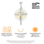 LPDJ075 Dije Cruz Kundal Corazon + Regalo Plata .925 Taxco Gro 1364438044