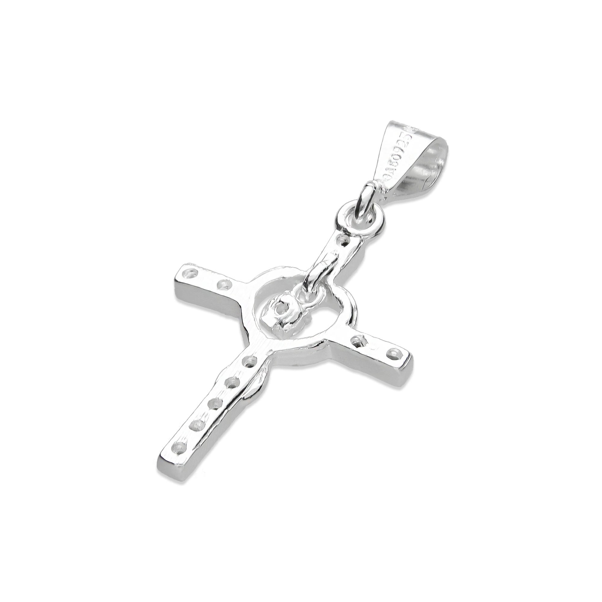 LPDJ075 Dije Cruz Kundal Corazon + Regalo Plata .925 Taxco Gro 1364438044