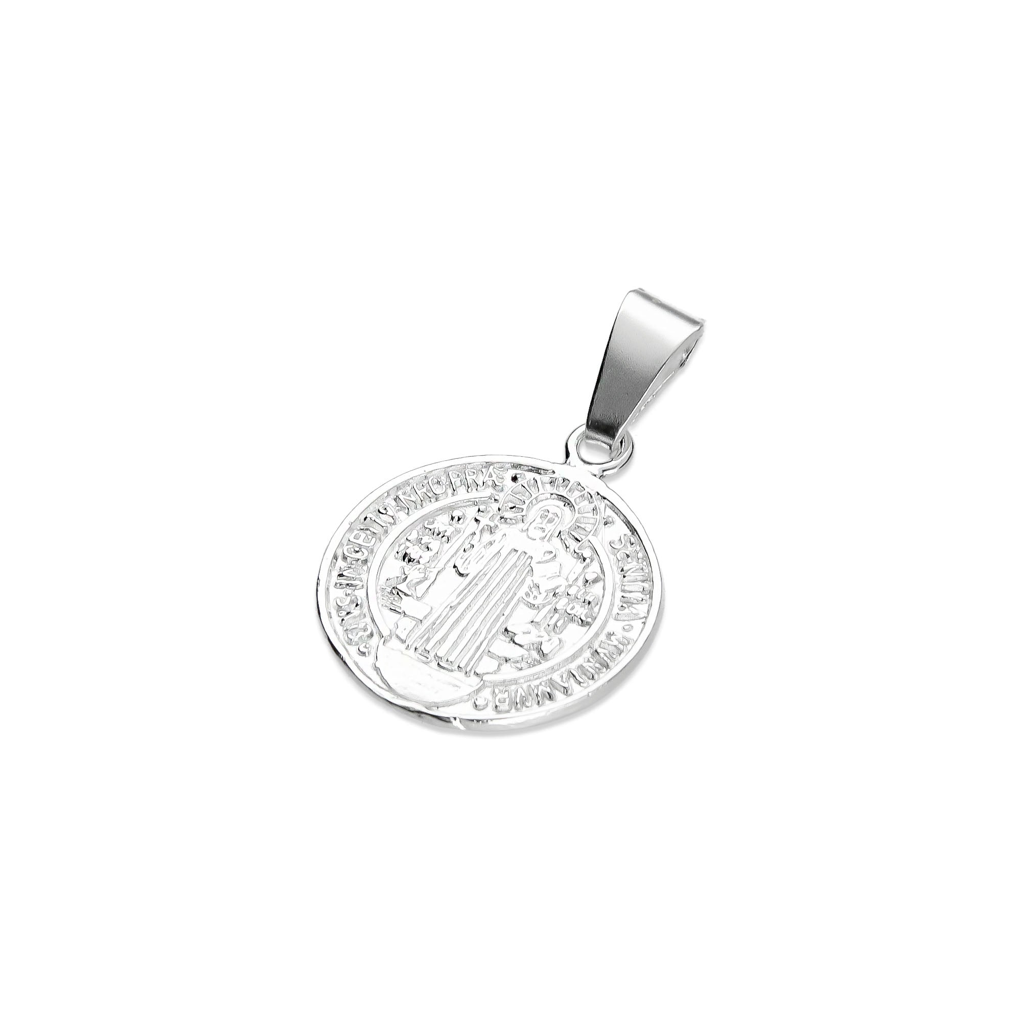 LPDJ077 Medalla San Benito 1.7 x 2.4 cm + Regalo Plata .925 Taxco Gro 1364919843
