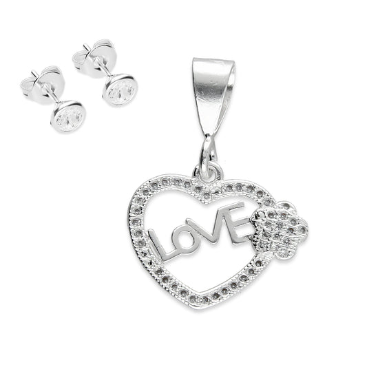 LPDJ087 Dije Corazón Love F + Regalo Plata .925 Taxco Gro 1380483222