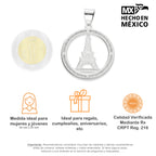 LPDJ088 Dije Circulo Eiffel + Regalo Plata .925 Taxco Gro 1380491796
