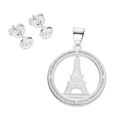 LPDJ088 Dije Circulo Eiffel + Regalo Plata .925 Taxco Gro 1380491796