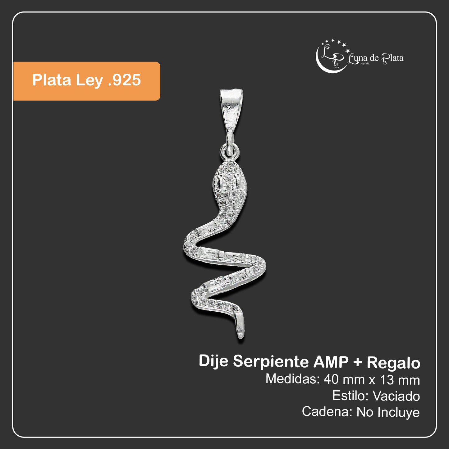 LPDJ105 Dije Serpiente ZIG + Regalo Plata .925 Taxco Gro 1386611999