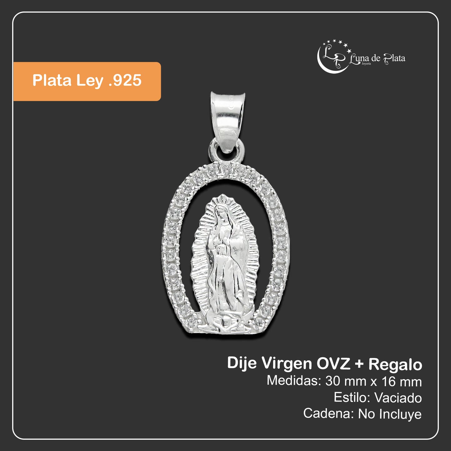 LPDJ107 Dije Virgen OVZ + Regalo Plata .925 Taxco Gro 1388580837