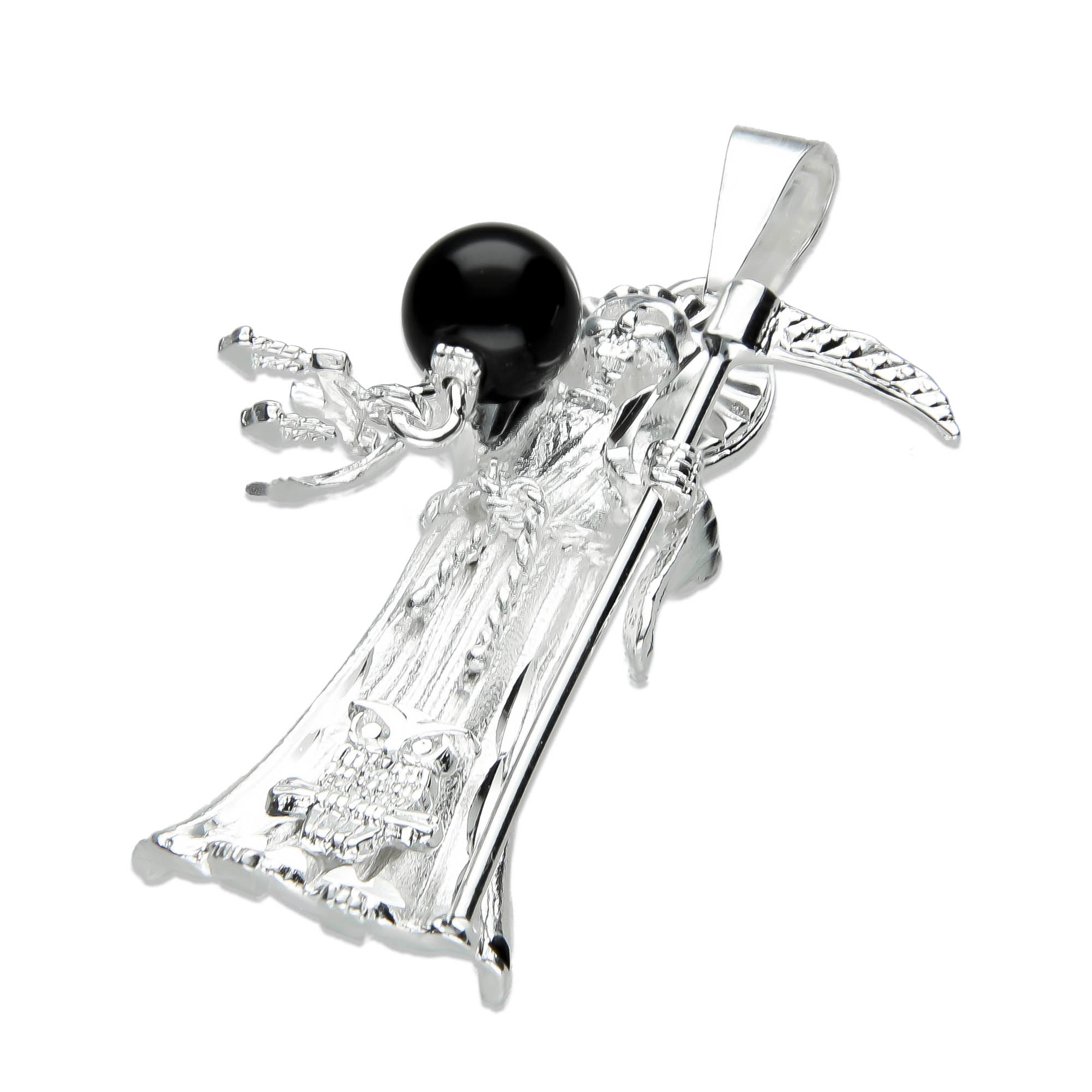 LPDJ195 Dije Muerte Mundo Med Premium en Plata .925 2584082596