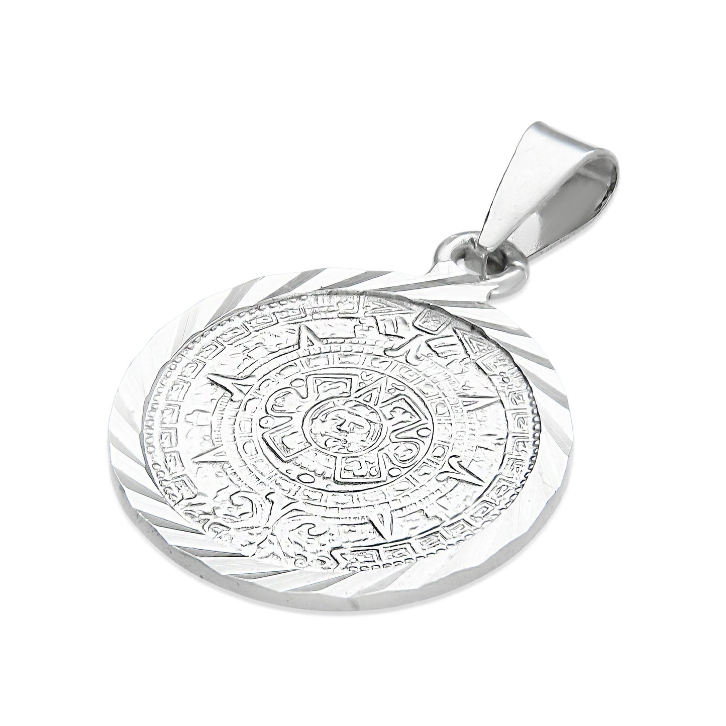 LPDJ216 Dije Calendario Azteca B Diam 25 mm Plata .950 Taxco Gro. 2878537350