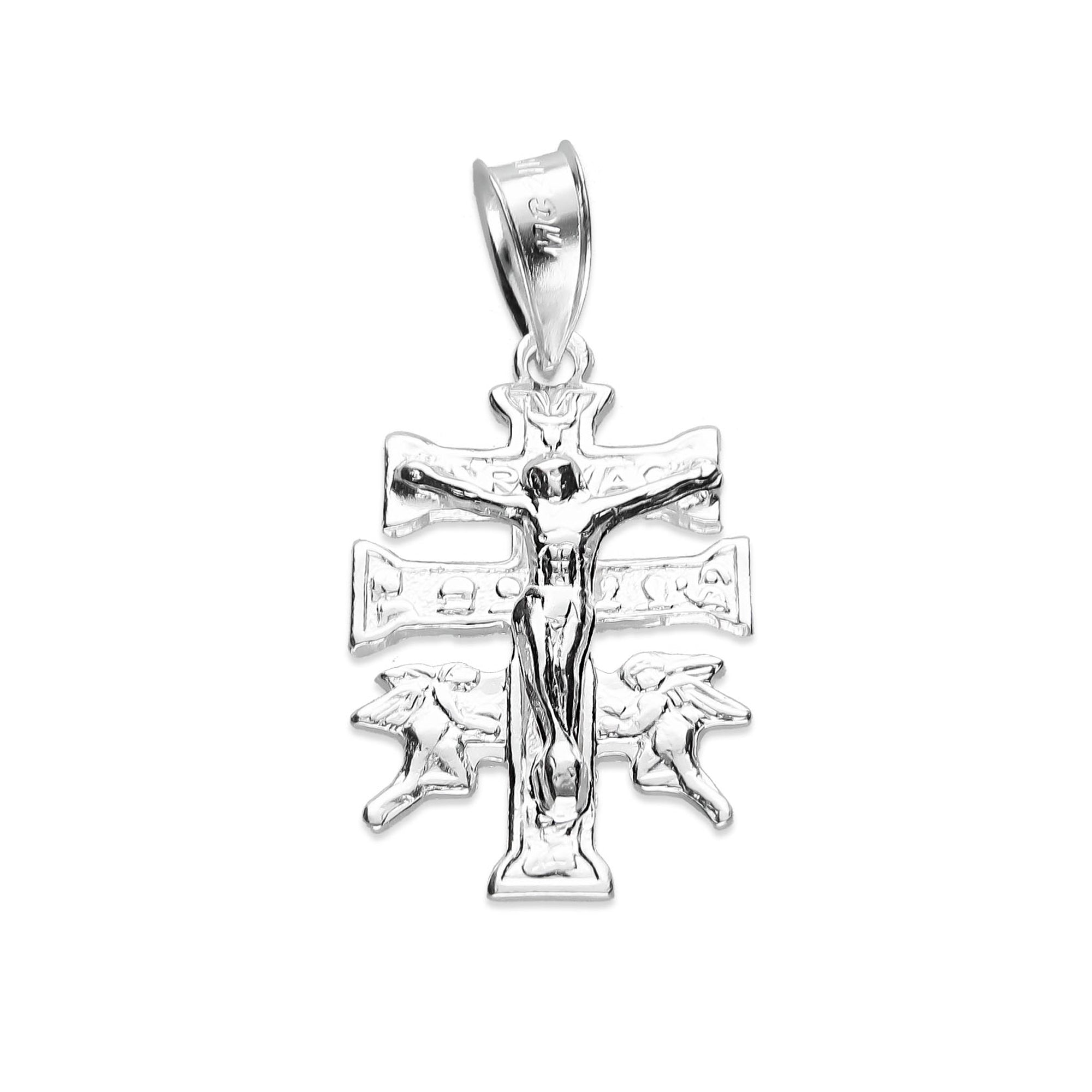 LPDJ274 Dije Cruz Caravaca Vac 35 mm x 16 mm en Plata .925 Taxco Gro 3632904710