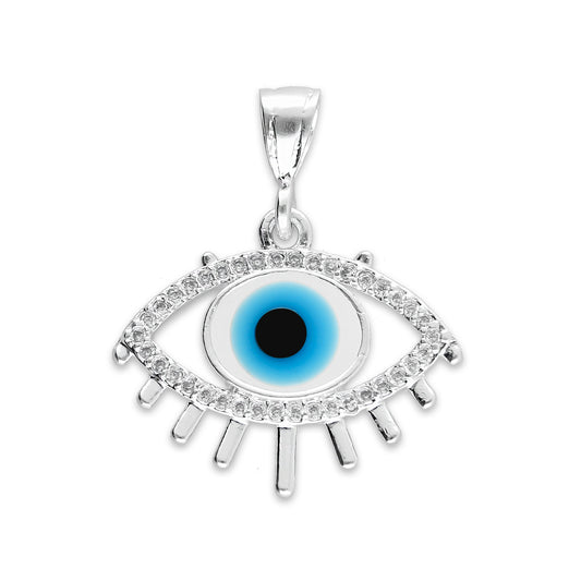 LPDJ230 Dije Ojito Azul Pestañas en Plata .925 Taxco Gro 3076794598