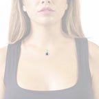 LPDJ231 Dije Ojito Azul Pavé en Plata .925 Taxco Gro 3076794598