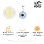 LPDJ231 Dije Ojito Azul Pavé en Plata .925 Taxco Gro 3076794598