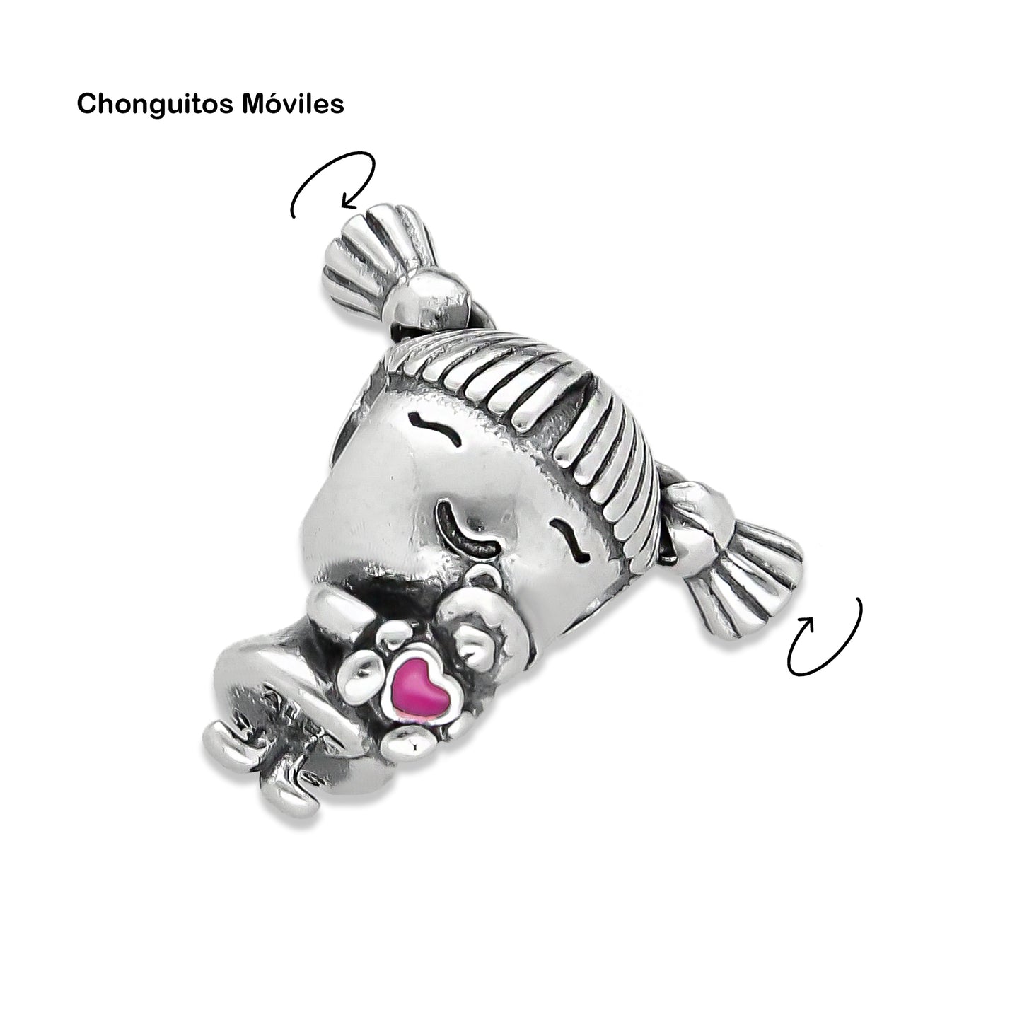 LPDJ251 Dije Charm Niña Chonguitos en Plata .925 Taxco Gro