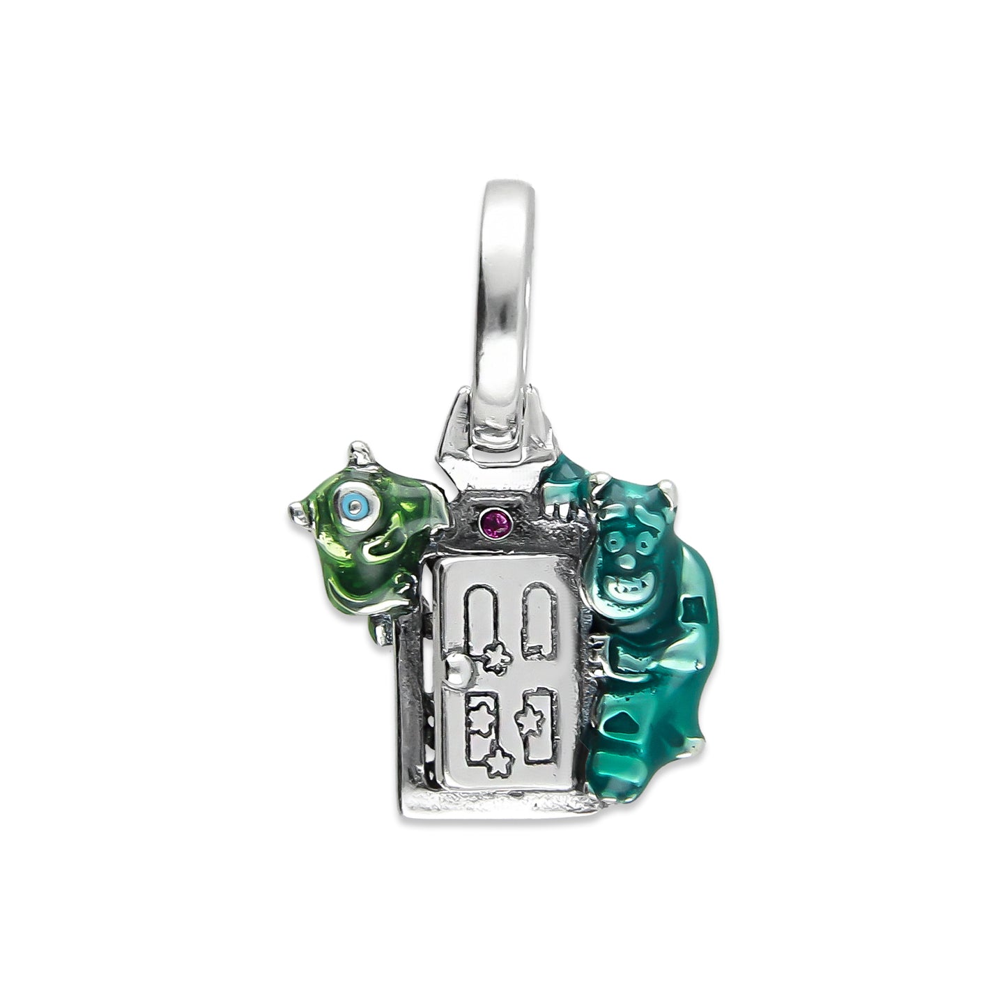 LPDJ257 Dije Charm Puerta Monsters en Plata .925 Taxco Gro