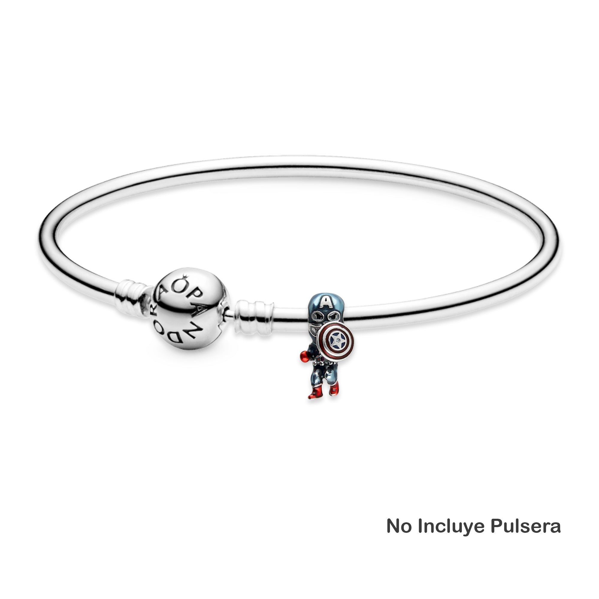 LPDJ260 Dije Charm Super Héroe Capitan en Plata .925 Taxco Gro