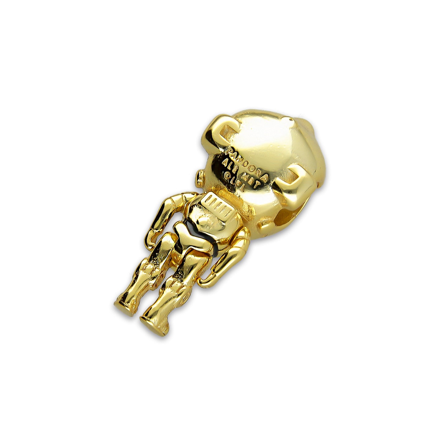 LPDJ265 Dije Charm C3PO Galaxias Dorada en Plata .925 Taxco Gro
