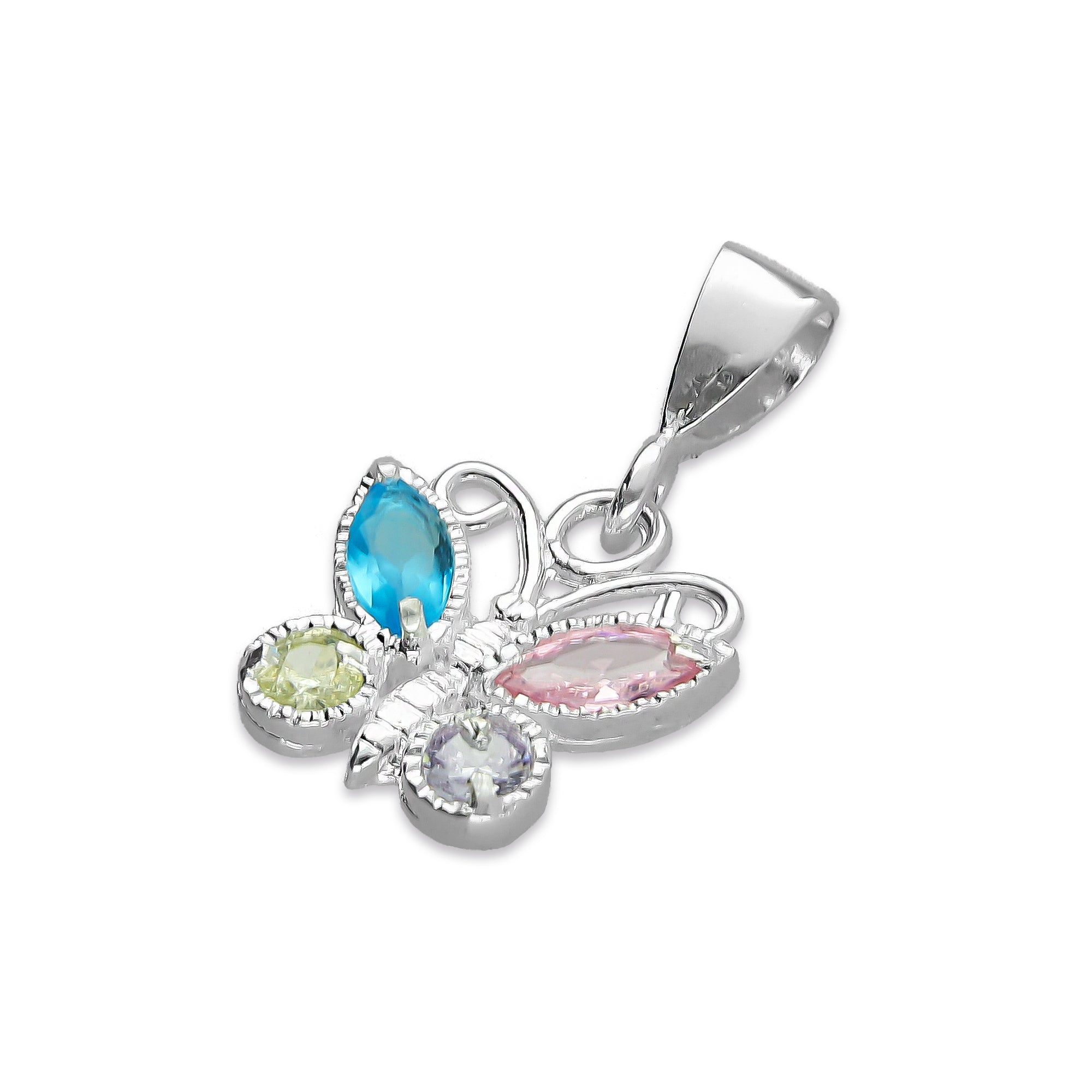 LPDJ090 Dije Mariposa 4P Multi Plata .925 Taxco Gro 1380498376