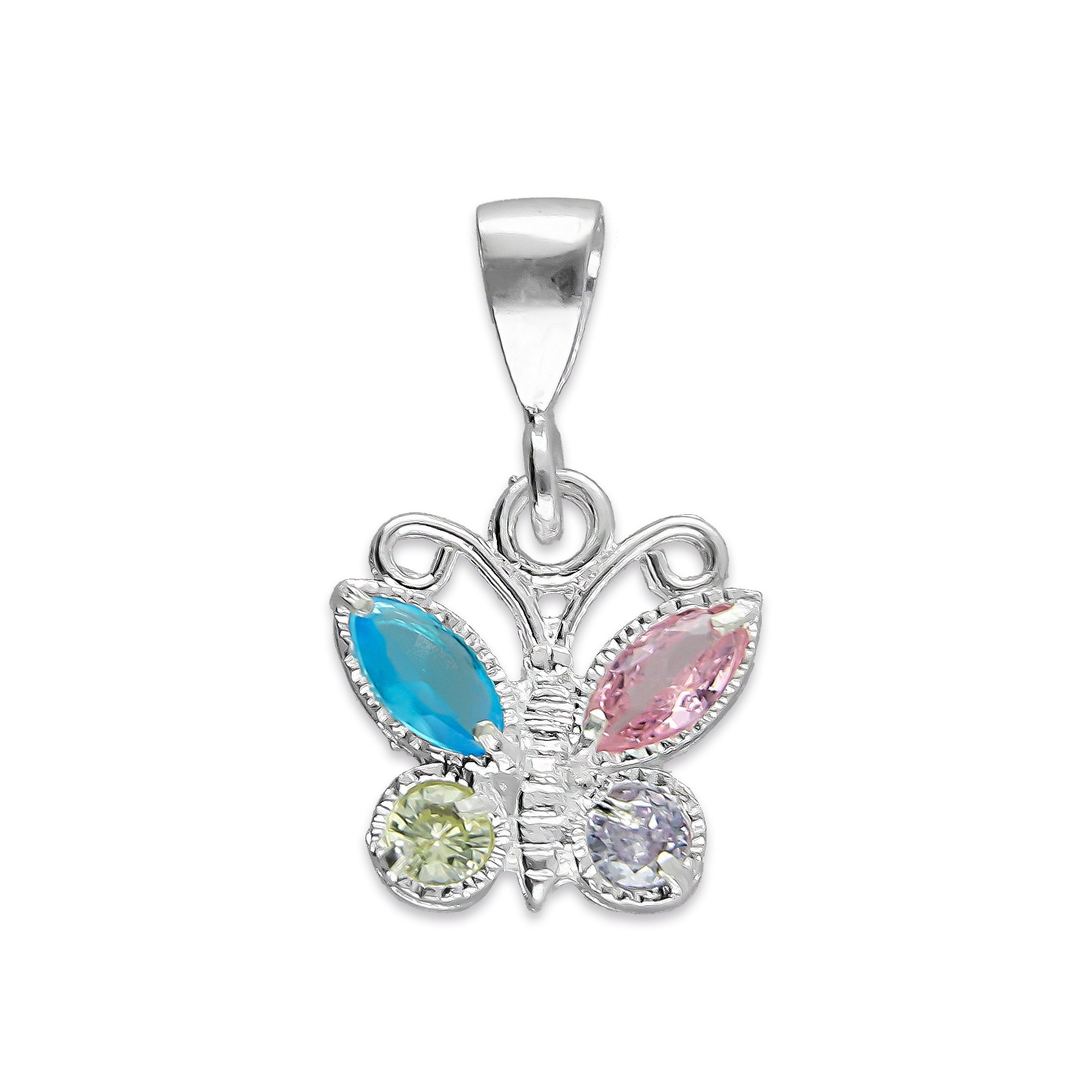 LPDJ090 Dije Mariposa 4P Multi Plata .925 Taxco Gro 1380498376