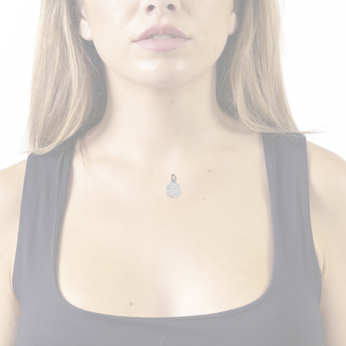 LPDJ280 Dije Medalla San Benito Micro en Plata .925 4429882066