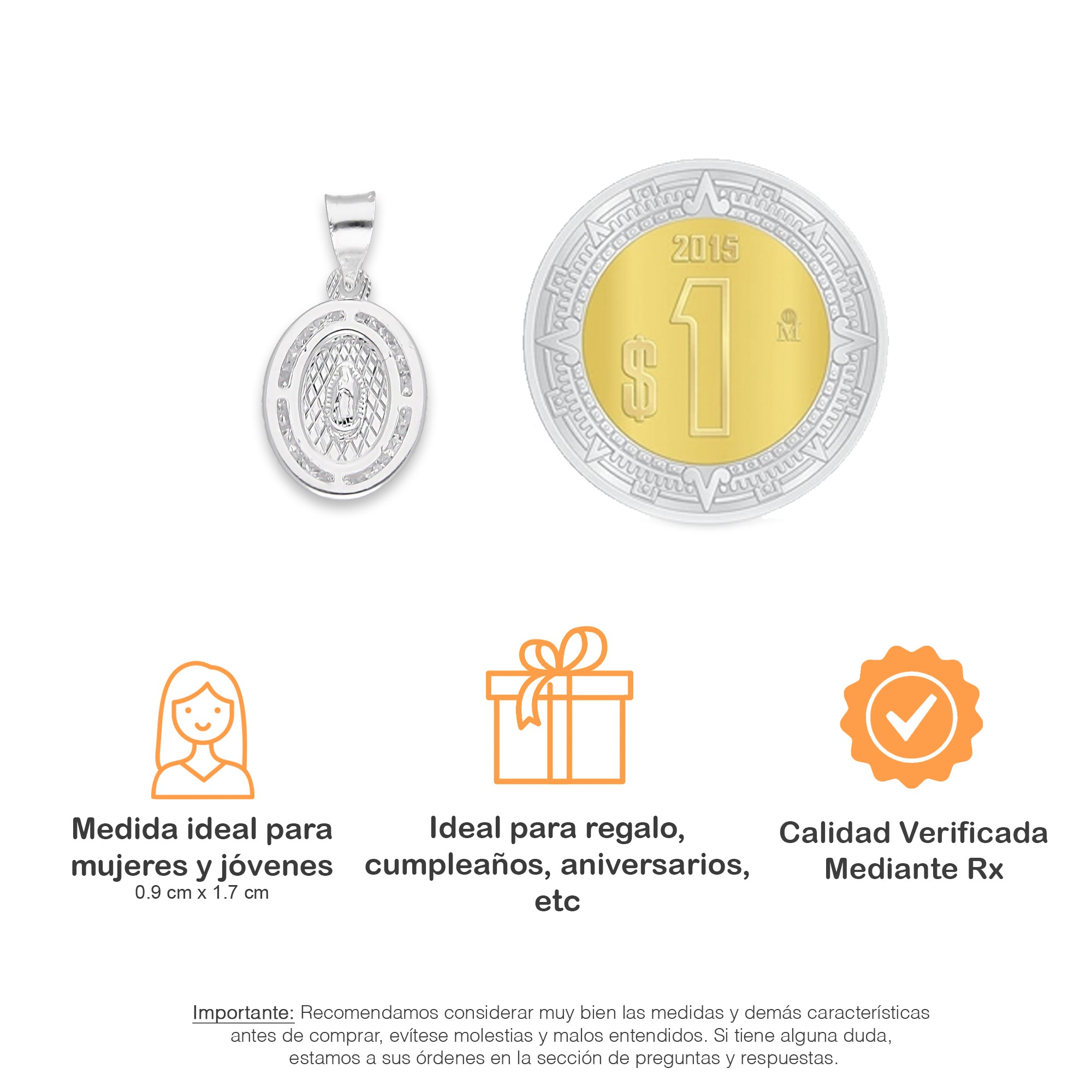 LPDJ281 Dije Medalla Virgen Oval Micro Plata .925 2590806923