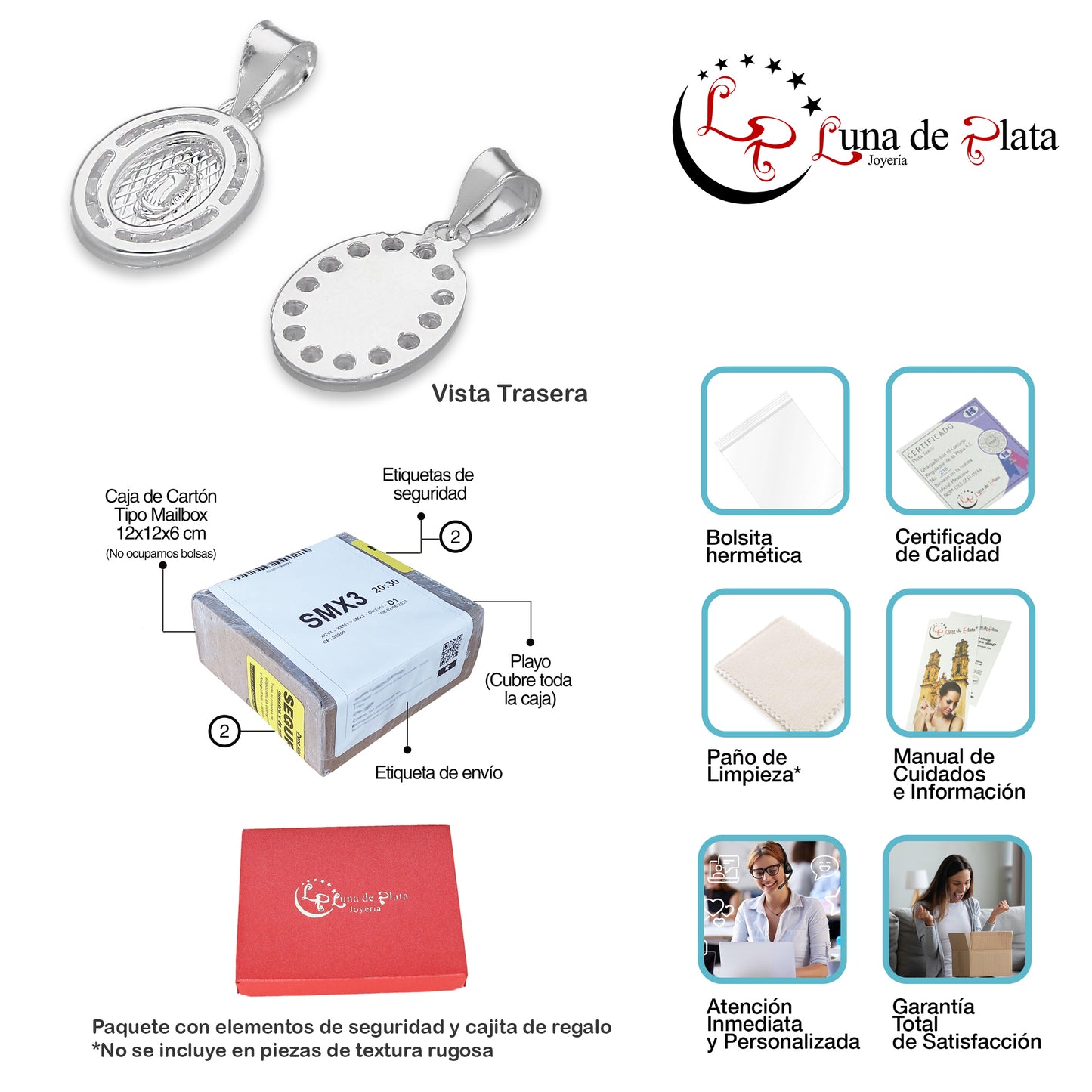 LPDJ281 Dije Medalla Virgen Oval Micro Plata .925 2590806923