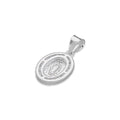 LPDJ281 Dije Medalla Virgen Oval Micro Plata .925 2590806923
