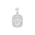 LPDJ282 Dije Medalla Virgen Rectangulo Micro en Plata .925 4429896722