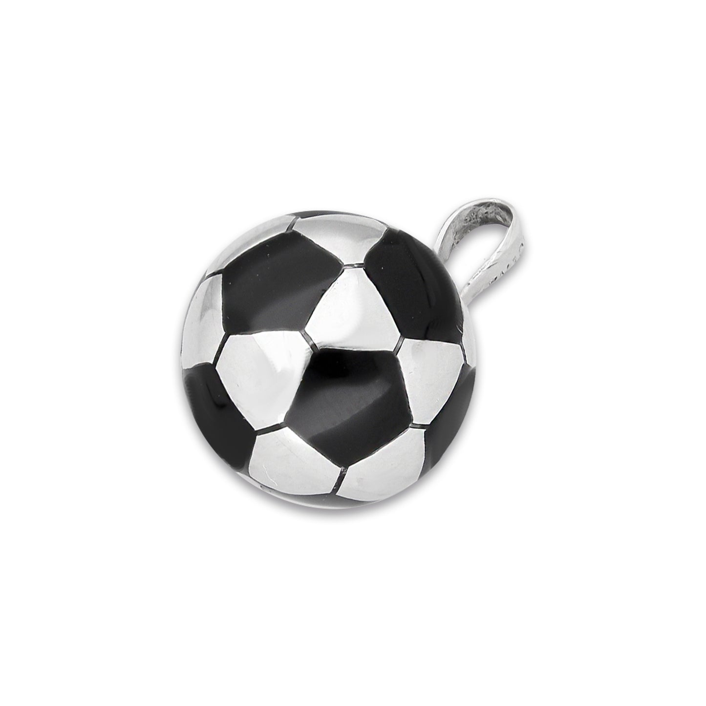 LPDJ285 Dije Balon Futbol Gd Diámetro 1.5 cm en Plata .925 Taxco Gro 2591013221
