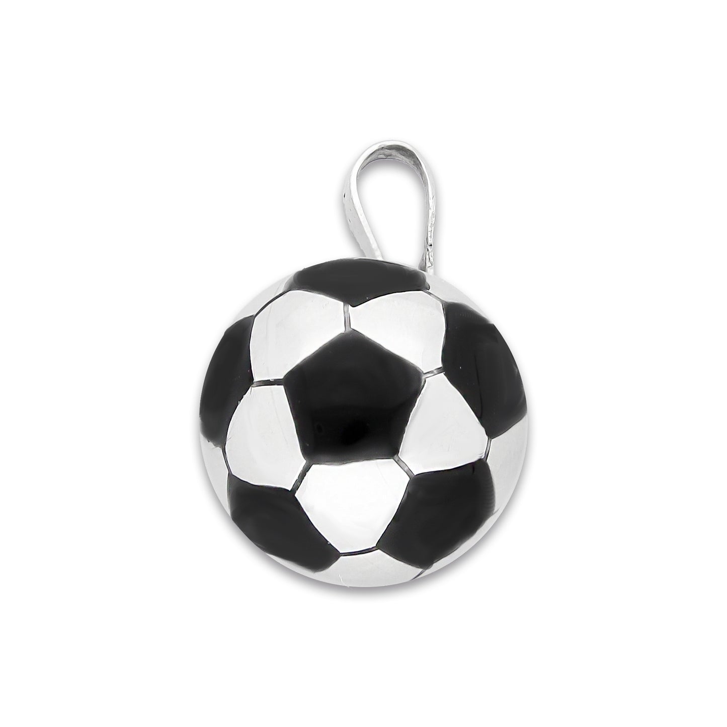 LPDJ285 Dije Balon Futbol Gd Diámetro 1.5 cm en Plata .925 Taxco Gro 2591013221