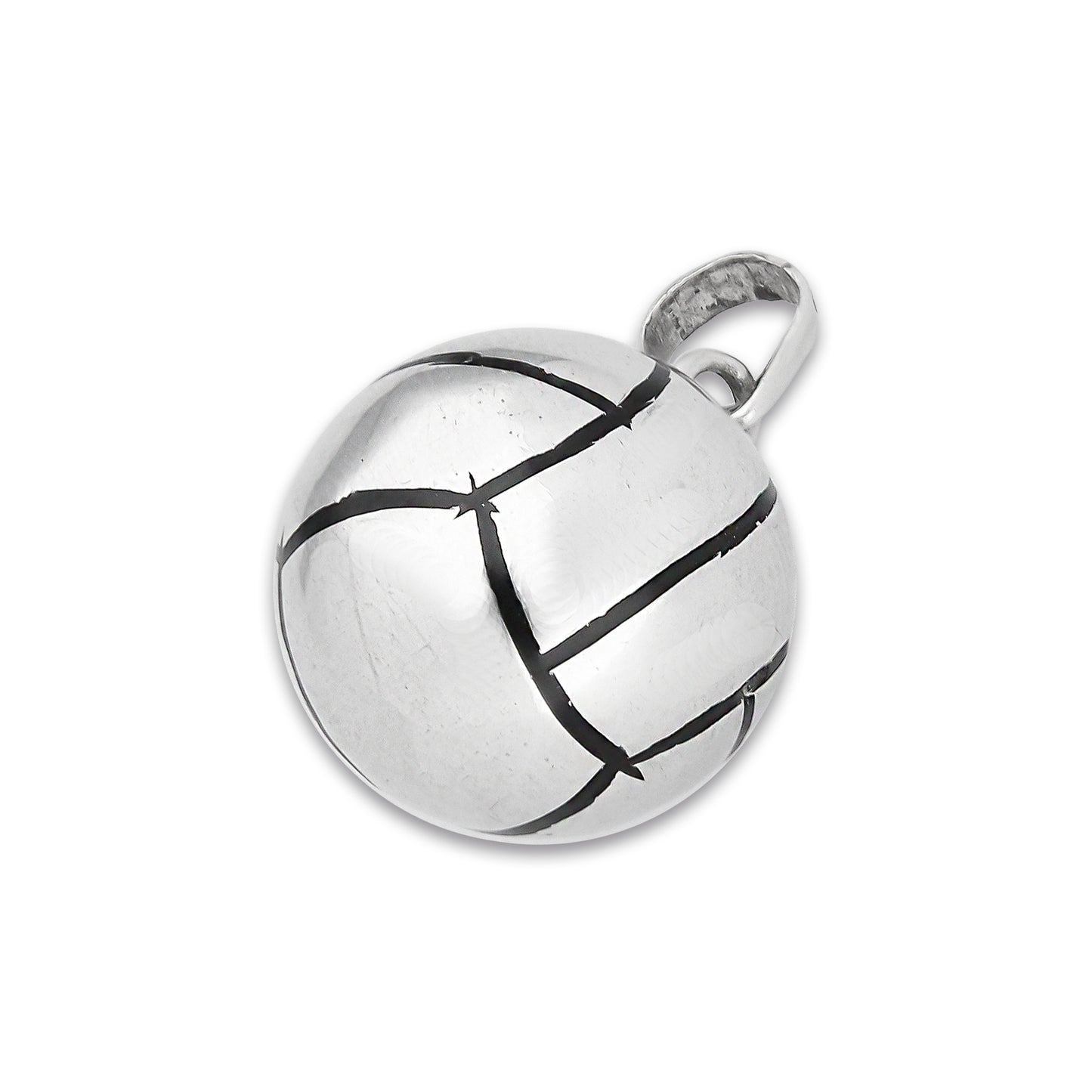 LPDJ287 Dije Balon Voleibol Diámetro 1.5 cm en Plata .925 Taxco Gro 2591039077