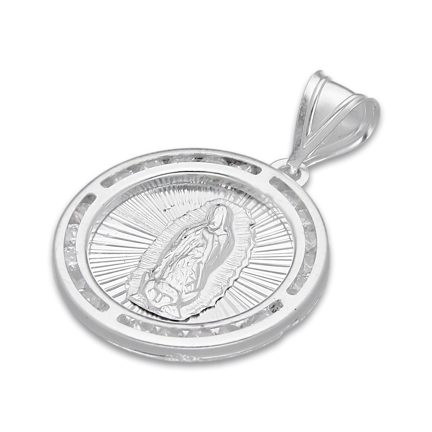LPDJ288 Dije De Plata Mod Medalla Virgen Grabado Lasser Plata 925 Taxco Gro. 703440570