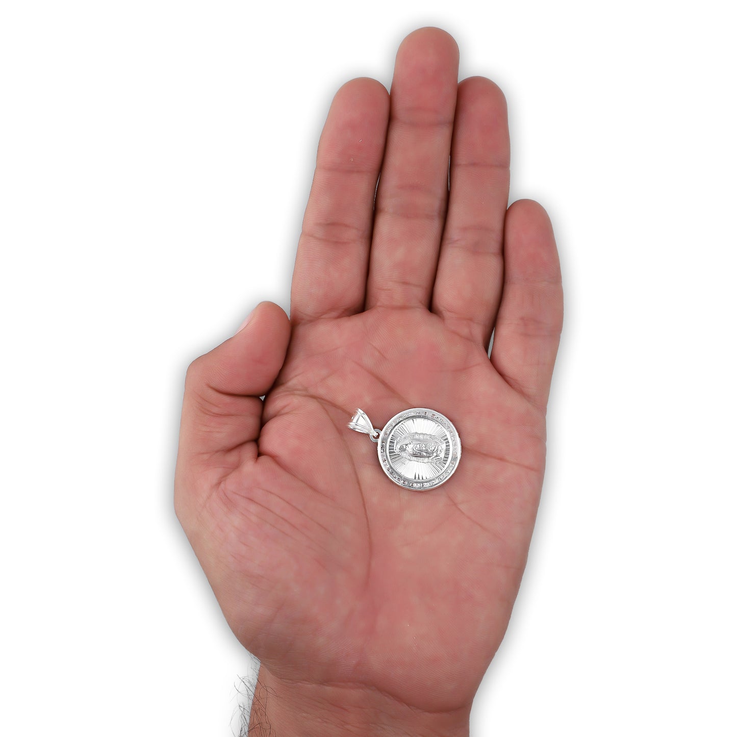 LPDJ288 Dije De Plata Mod Medalla Virgen Grabado Lasser Plata 925 Taxco Gro. 703440570