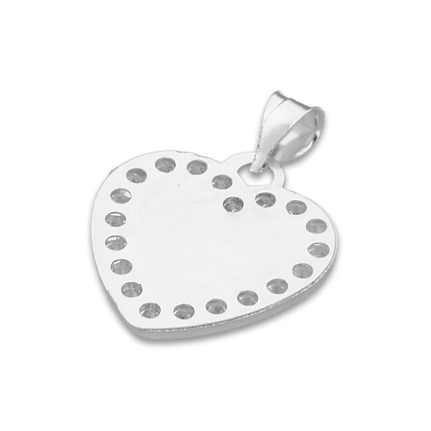 LPDJ289 Dije Medalla Corazon Virgen Quinceaños Grabado Lasser en Plata .925 2591041539