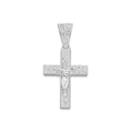 LPDJ291 Dije Crucifijo Struct Pavé 1.8 cm x 3.7 cm en Plata .925 2601036955