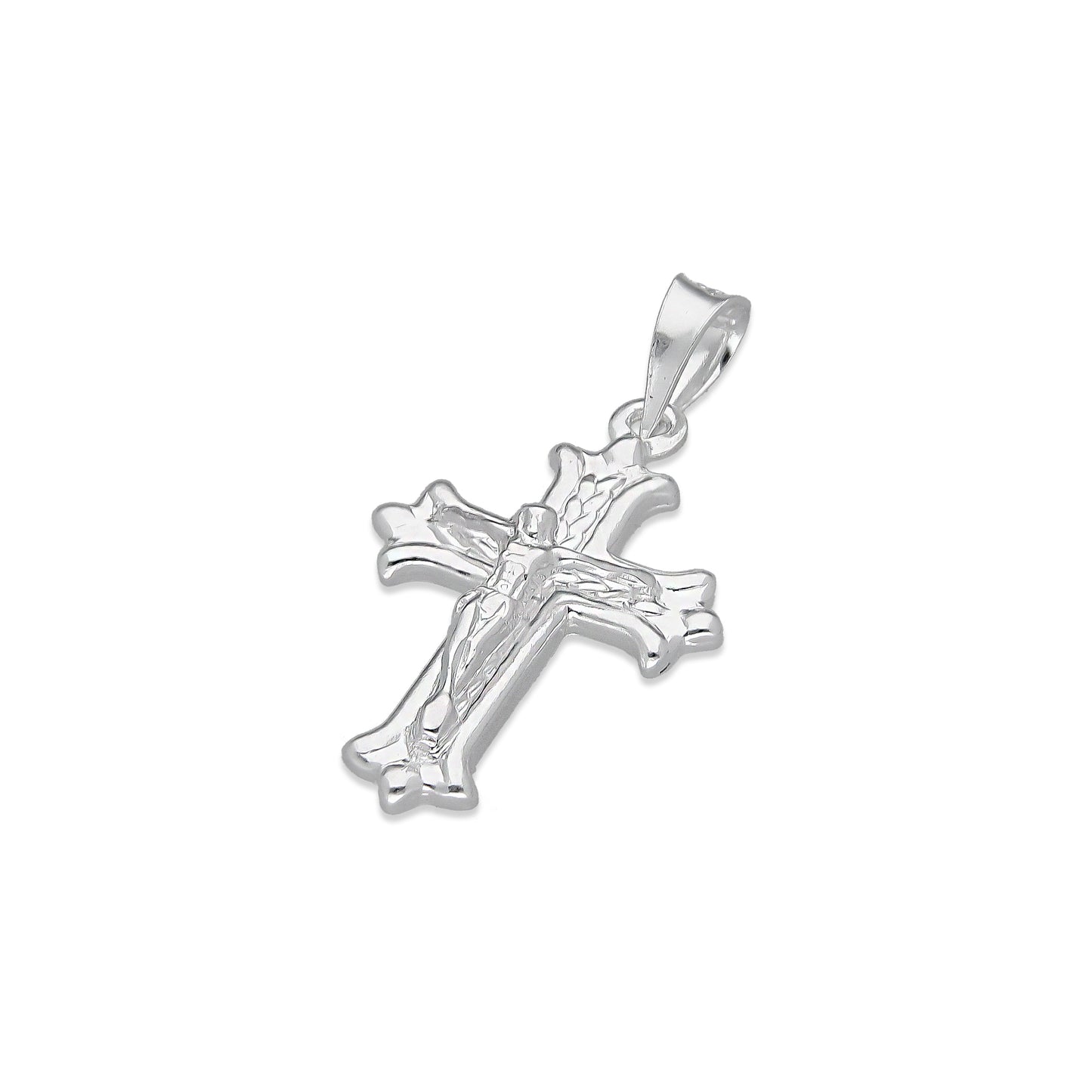 LPDJ293 Dije Crucifijo Punta Triada 1.6 cm x 3.1 cm en Plata .925 4671517260