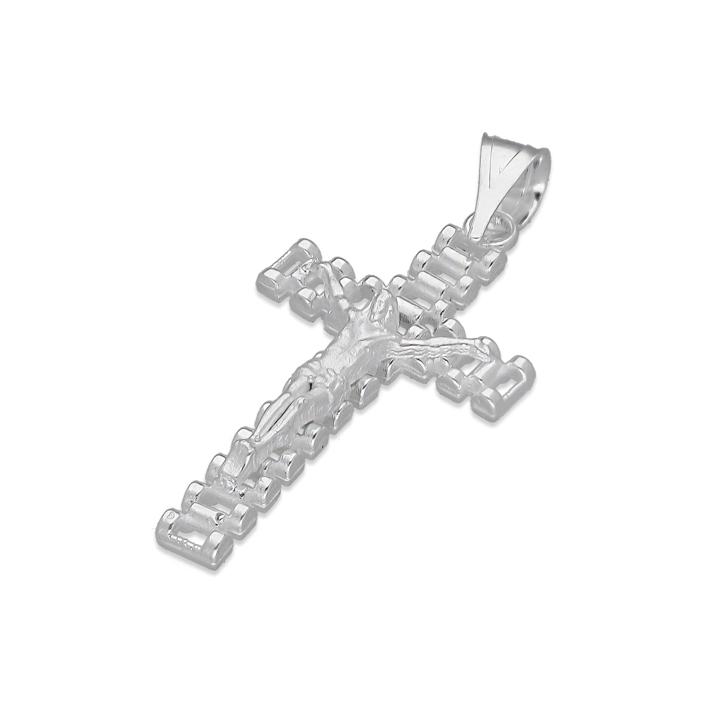 LPDJ294 Dije Crucifijo RLX Chico 1.5 cm x 3.3 cm en Plata .925 4671659672