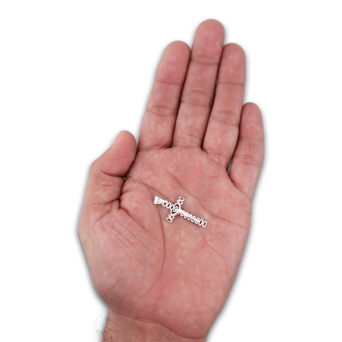 LPDJ294 Dije Crucifijo RLX Chico 1.5 cm x 3.3 cm en Plata .925 4671659672