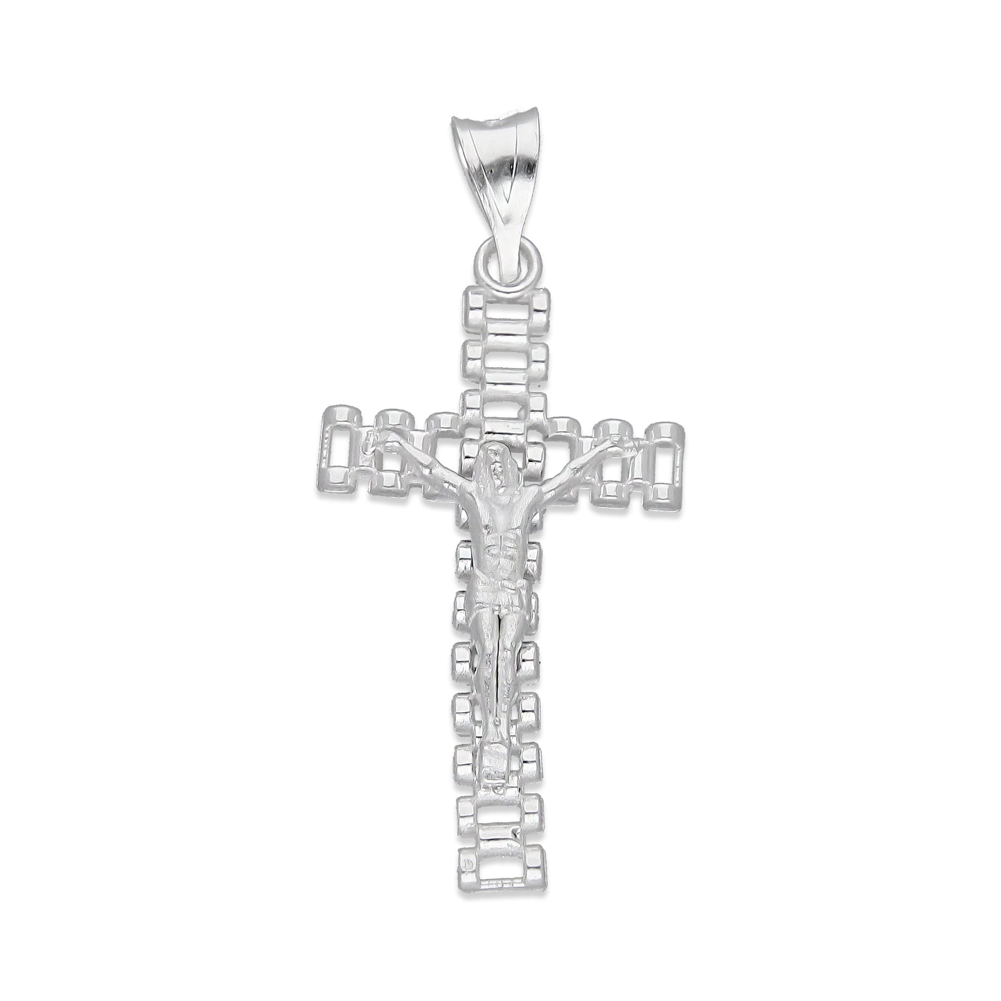 LPDJ294 Dije Crucifijo RLX Chico 1.5 cm x 3.3 cm en Plata .925 4671659672